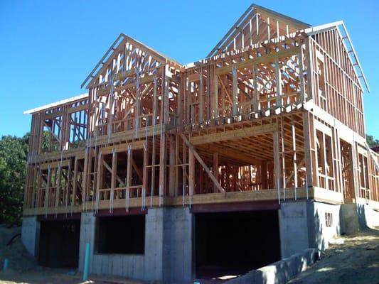 Framing of Waterfront Custom Home 6000sq ft