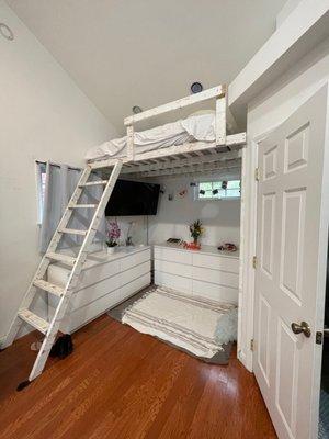 He built a Loft bed