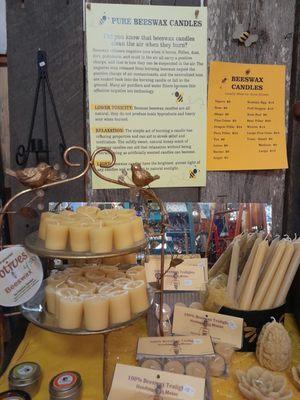 Beeswax candles all sizes and assortments