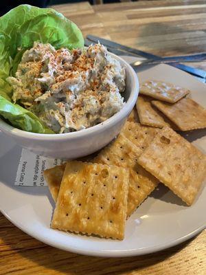 Fish Dip with fried Saltines