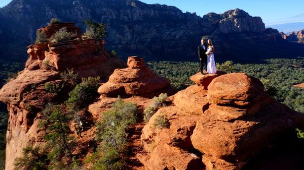 Aerial photography Arizona - Aerial Sedona Wedding video screen shot