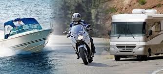 We offer Boat, RV and Motorcycle Insurance.