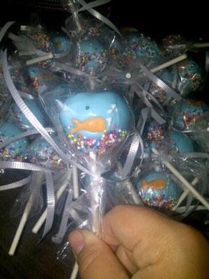 . under the sea cake pops .