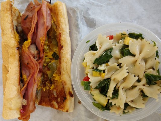 Cuban Sub and Garden Salad