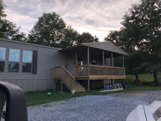 New covered porch and steps