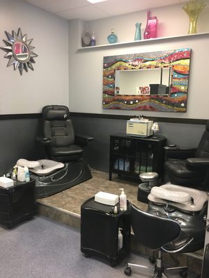 Pampering pedicure area