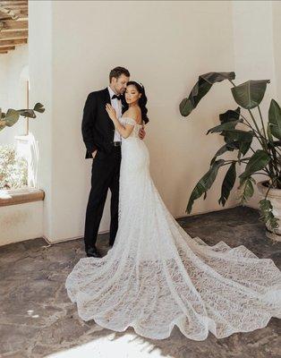 Beautiful Couple Congratulations (Black Tuxedo, Black Bow Tie)