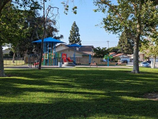 Playground out in the distance