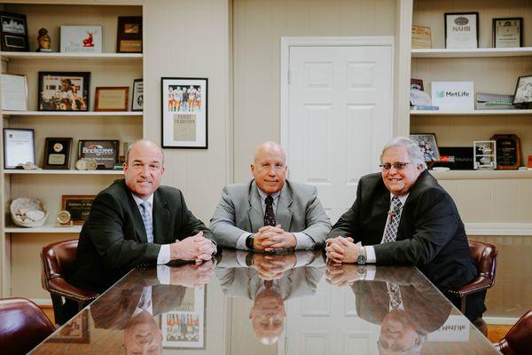 Owners of Arndt-McBee Insurance. Doug Arndt, Jeff Arndt and Steve McBee.