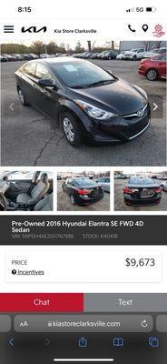 Car priced at $9673