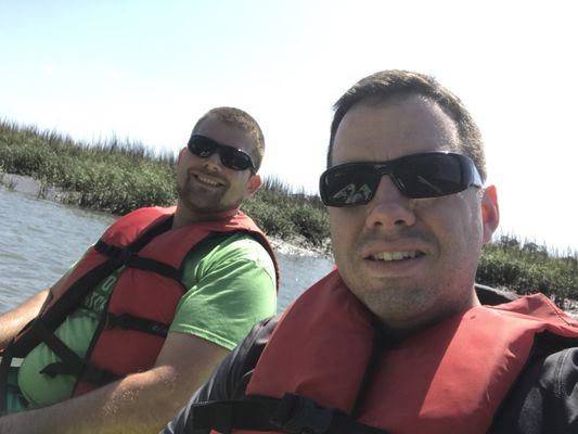 Had a great time kayaking with my friend.