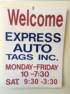 Express Auto Tags