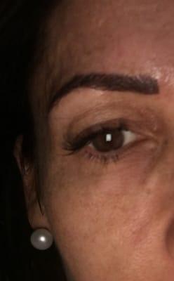 Brows by Rizalva before touch up.  No make up.