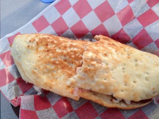 Homemade bread chicken parm sandwich rocks