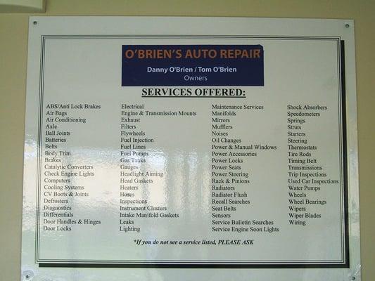 Service offered