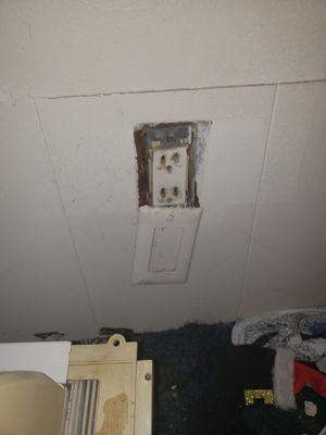 All the outlets are burned up and smell like smoke. Landlord won't fix it.