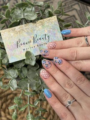 Hand painted Manicure at Our Wilmington Location