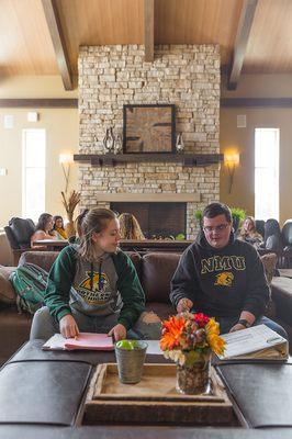 Residence hall, The Woods, on campus at Northern Michigan University in Marquette, Michigan.