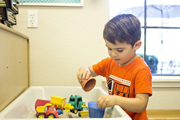 Indoor sand play