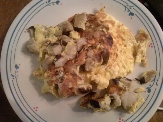 One half of my mushroom omelette