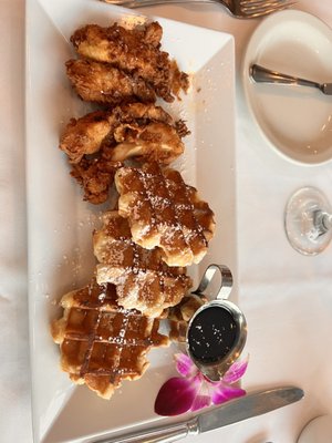 Chicken and waffles