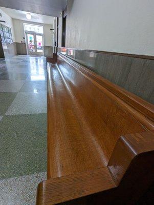 This is not a photo exaggeration! This bench is the longest I've ever seen!!