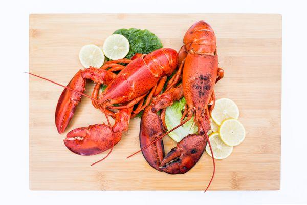 Steamed Whole Lobsters