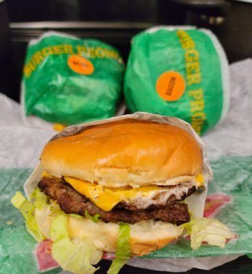 Charbroiled ranch double cheeseburger