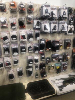 Lots of gun holsters.