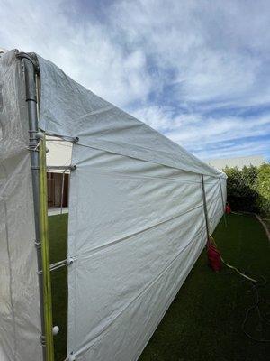 Tent with wall and tents