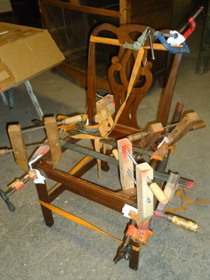 Chair during restoration