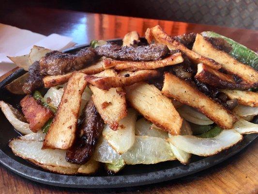 Chicken and Beef Fajitas.