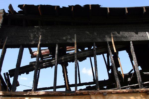 Roof Truss Fire Damage