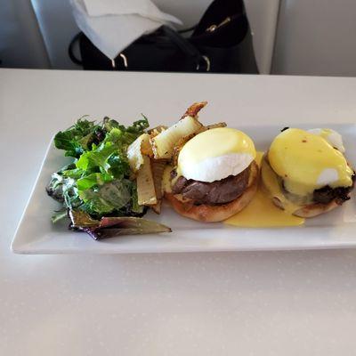 Filet Mignon eggs benedict.