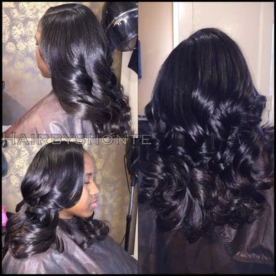 Full head extensions (weave) minimal hair out