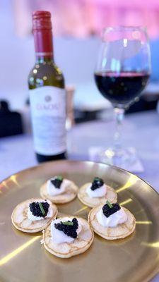 Caviar Poppers & Daou Cabernet Savignon