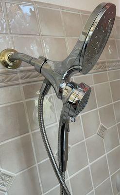 Shower massage head install