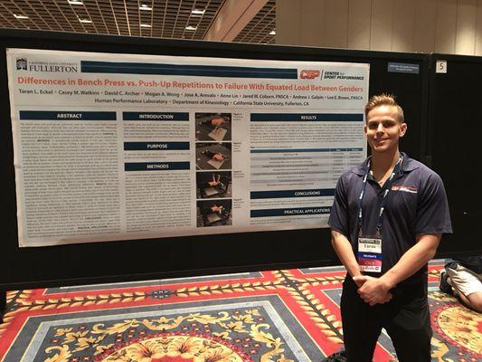 Presenting my Research. Push-ups are my favorite exercise.