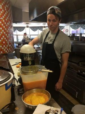 Ben juicing some fresh OJ