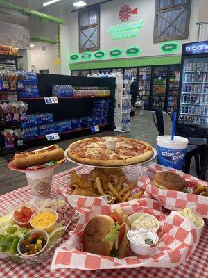 Pizza, hot dogs and much more at Midland Farms.