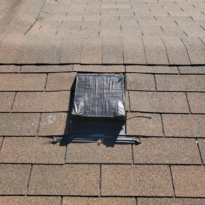 Roof vents that have been tapped up and leaking inside for well over a year on the sales lot