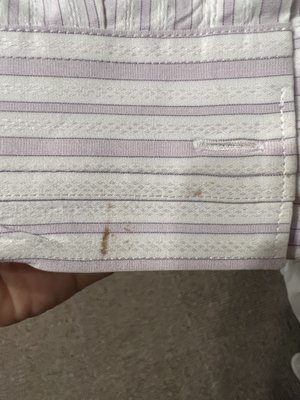 Stains on sleeve