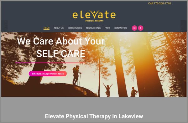 See the site in action:
  http://elevatephysicalthera­p­ychicago.com