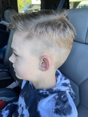 My son's haircut.  We are very pleased!