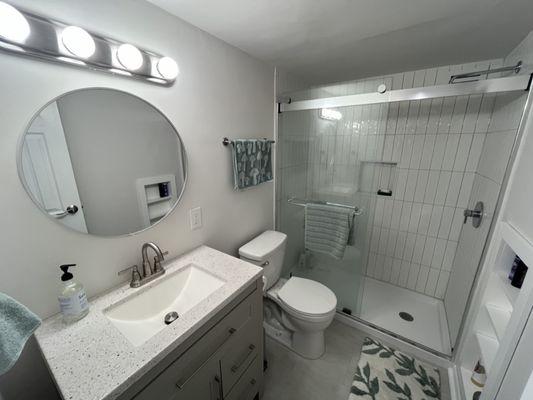 Renovated bathroom with Ms. Honey Do