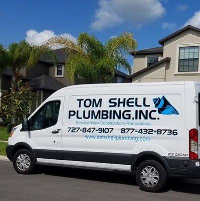 Tom Shell Plumbing vehicle