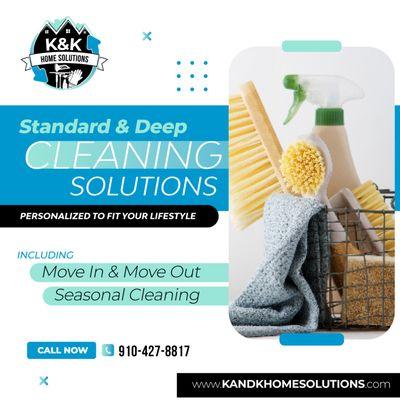 We have a solution for all your cleaning needs!  Each on ca be tailored to fit your need.