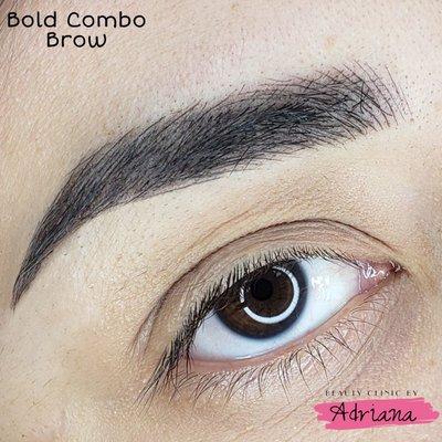 Combo brow, microblading and shading