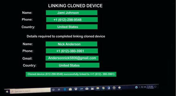 Cloned phones