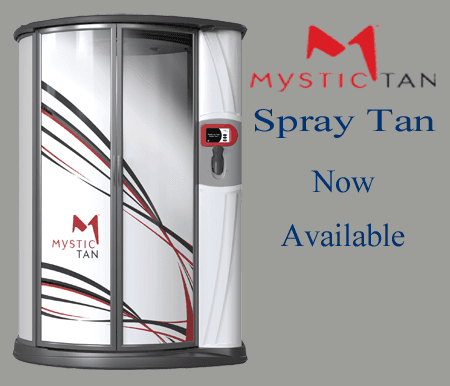 Mystic Tan Kyss Spray Booth the solution to customizing your spray tan needs. Light, Medium, Dark Levels plus the option for Bronzer Myxers.